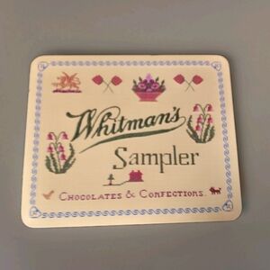 Vintage Whitman's Sampler Tin Chocolates And Confections Hinged Lid